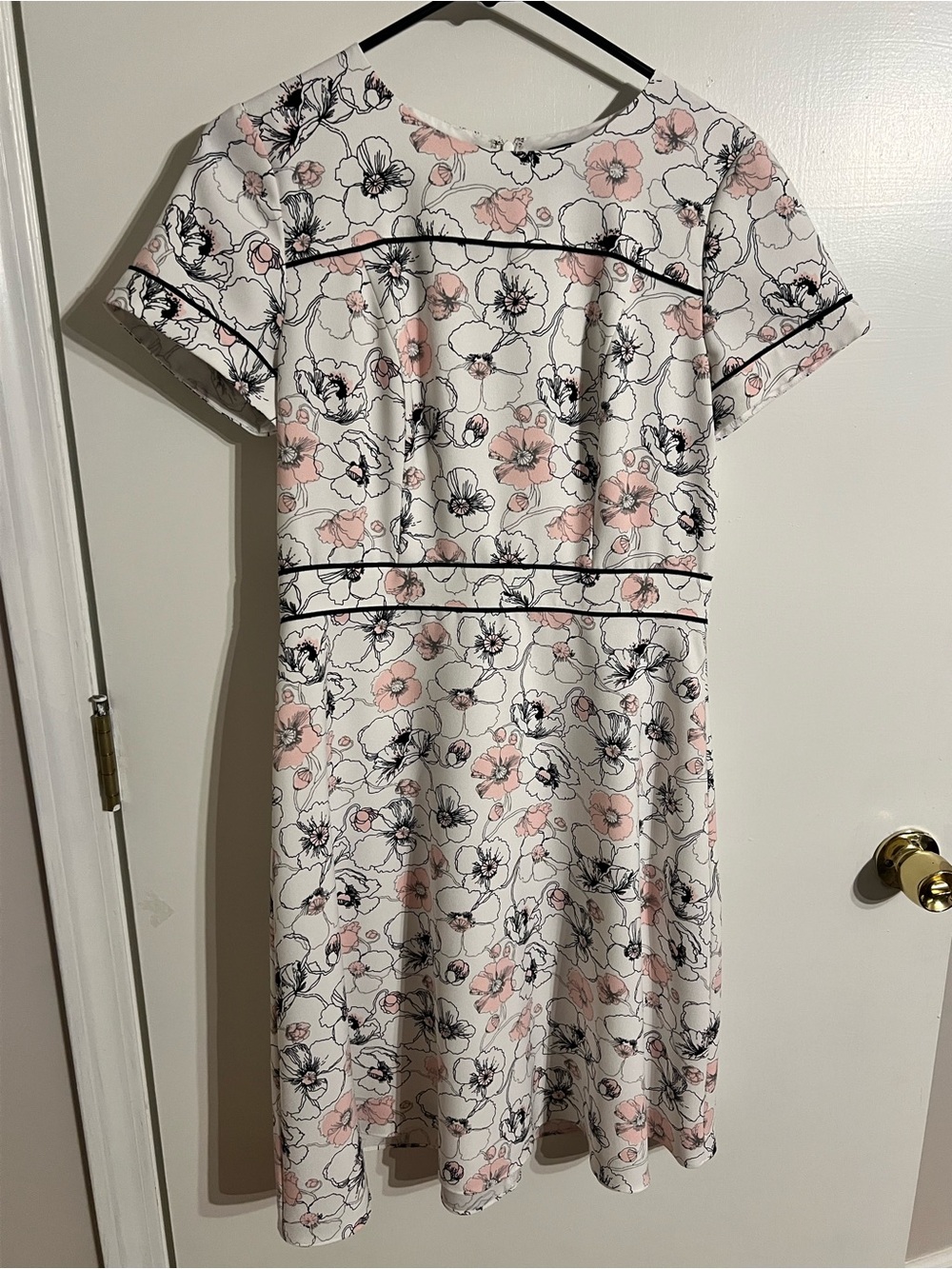 Brooks Brothers Floral Fit & Flare Dress Size 6 Pink Ivory